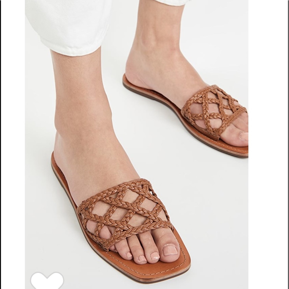 Schutz Slides Cognac 7.5